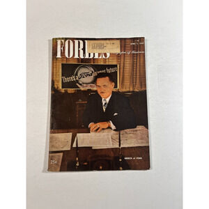 FORBES Magazine lot of 4 1947 January February March April vintage business mags